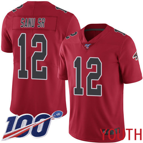 Atlanta Falcons Limited Red Youth Mohamed Sanu Jersey NFL Football #12 100th Season Rush Vapor Untouchable